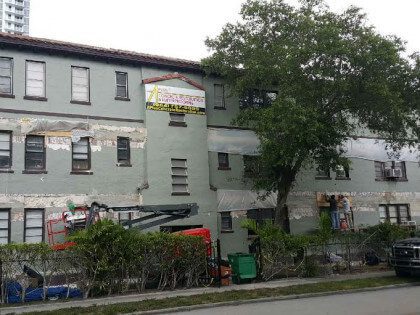 concrete restoration two story building Fort Lauderdale